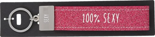 Glücksfilz Anhänger glitzernd in pink "100% Sexy"