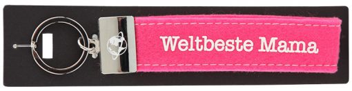 Glückfilz Anhänger in rosa "Weltbeste Mama"