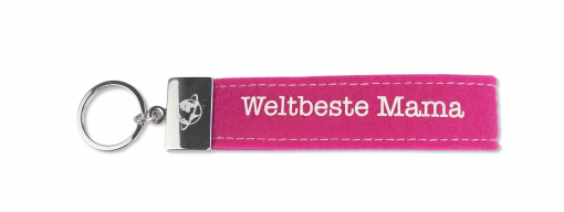 Glückfilz Anhänger in rosa "Weltbeste Mama"