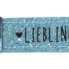 Schlaufen Schlüsselanhänger "Glücksfilz - Lieblingsmensch" Blau