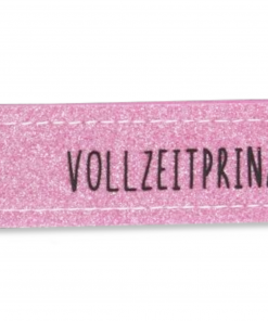 Schlaufen Schlüsselanhänger "Glücksfilz - Vollzeitprinzessin" mit Metallabschluss