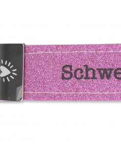 Glücksfilz Anhänger glitzernd in Rosa "Schwesterherz"