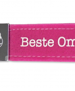 Glücksfilz Anhänger in Rosa "Beste Oma der Welt"