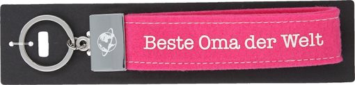 Glücksfilz Anhänger in Rosa "Beste Oma der Welt"