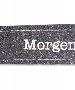 Glücksfilz Anhänger glitzernd in schwarz "Morgenmuffel"