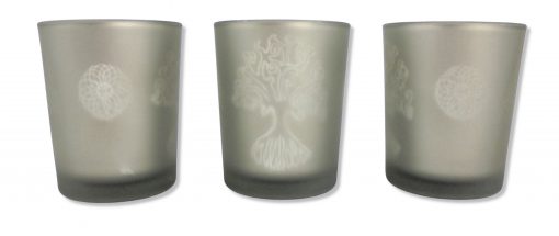 Teelichtglas 3er-Set "Baum des Lebens"