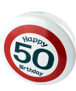 Spardose zum 50. Geburtstag "Happy Birthday"