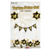 Torten-Deko-Set "Sterne" zum 18. Geburtstag in schwarz/gold