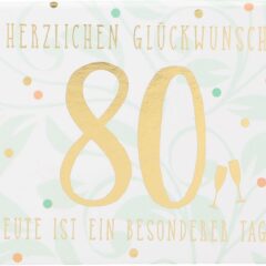 Geschenkbox mit Musik zum 80. Geburtstag "Herzlichen Glückwunsch"