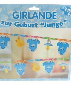 Girlande zur Geburt "Junge"