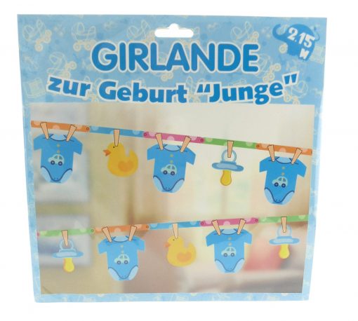 Girlande zur Geburt "Junge"