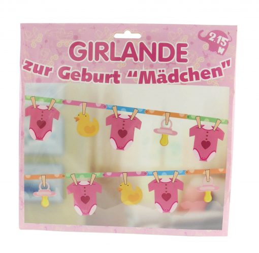 Girlande zur Geburt "Mädchen"