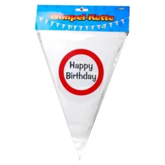 Wimpel-Girlande zum Geburtstag "Verkehrsschild"