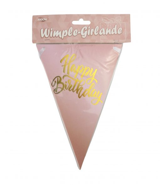 Wimpel-Girlande "Happy Birthday"