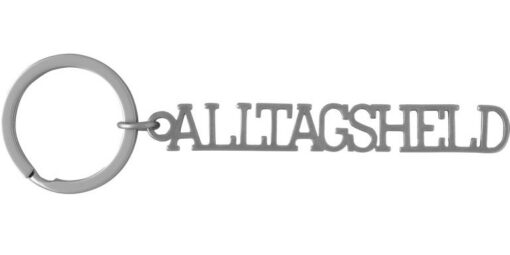 Schlüsselanhänger mit Schriftzug - Alltagsheld