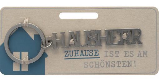 Schlüsselanhänger mit Schriftzug - Hausherr auf Headerkarte