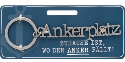 Schlüsselanhänger mit Schriftzug - Ankerplatz auf Headerkarte