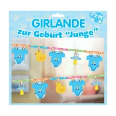 Girlande zur Geburt "Junge"