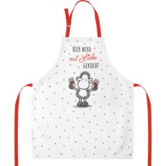 Kochschürze von Sheepworld "Hier wird mit Liebe gekocht"