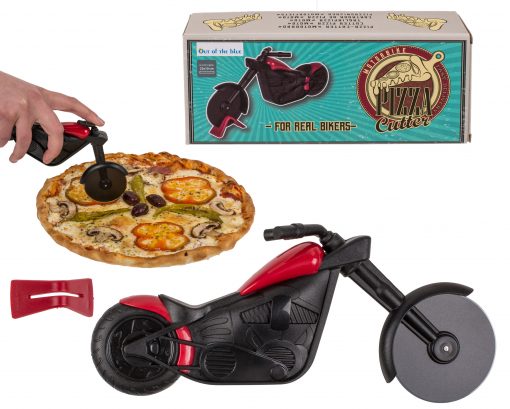 Pizza-Schneider „Motorrad“ in Geschenkverpackung