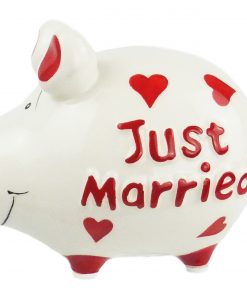 KCG Sparschwein "Just Married" mit Herzen