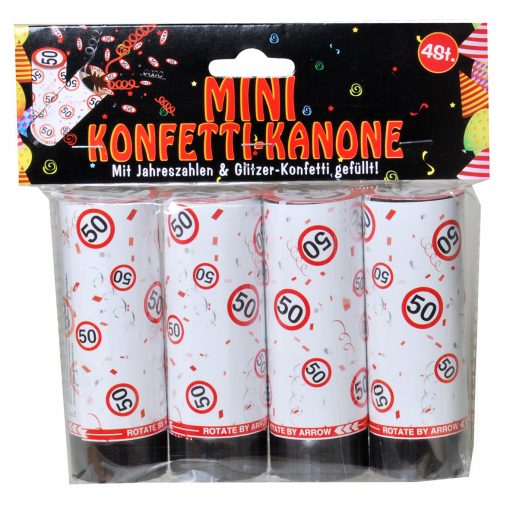 Mini Konfetti-Kanone zum 50. Geburtstag