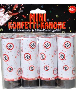 Mini Konfetti-Kanone zum 70. Geburtstag