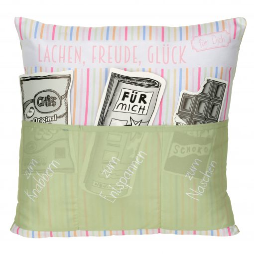 Sofahelden Kissen "Lachen - Freude - Glück"