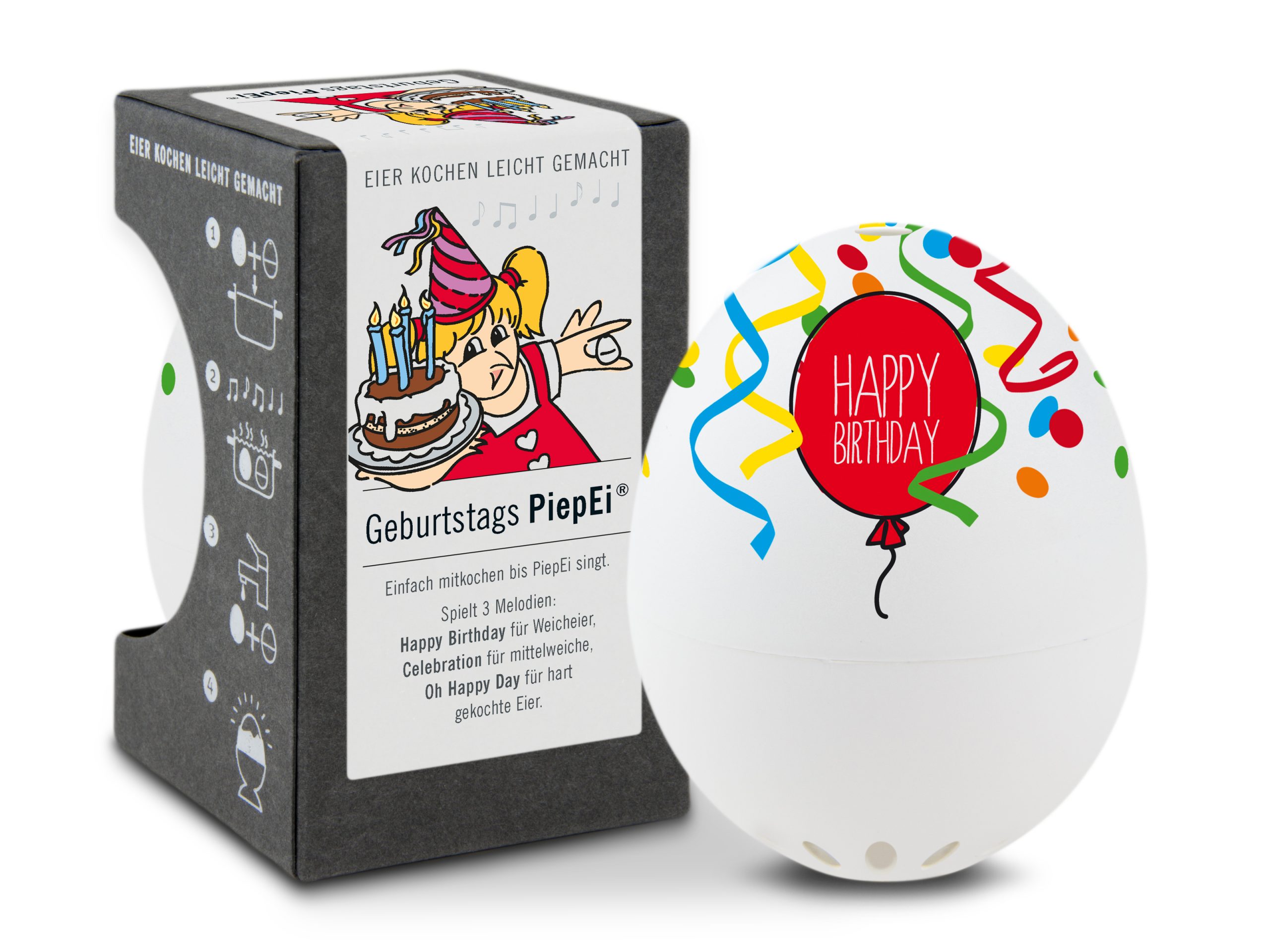 Geburtstags PiepEi – Die Eieruhr zum Mitkochen mit Verpackung