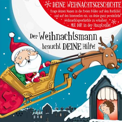 Personalisierte Weihnachtsgeschichte – BLANKO Weihnachtsmann für Jungs