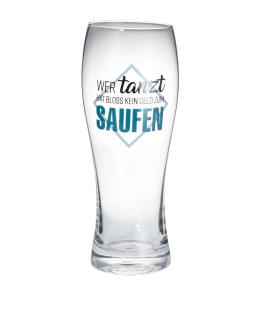 Weizen-Bierglas "Wer tanzt..."