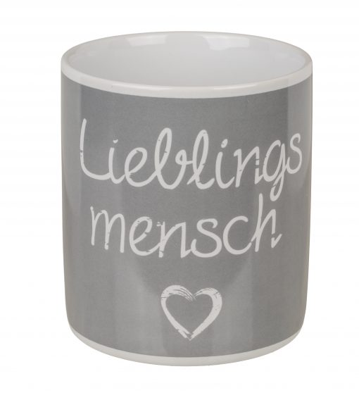 XL-Becher "Lieblingsmensch" aus Steingut