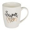 Becher "Super Mom" mit Goldverzierung