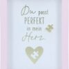 Mini-Bilderrahmen mit Schriftzug "Du passt perfekt in mein Herz"