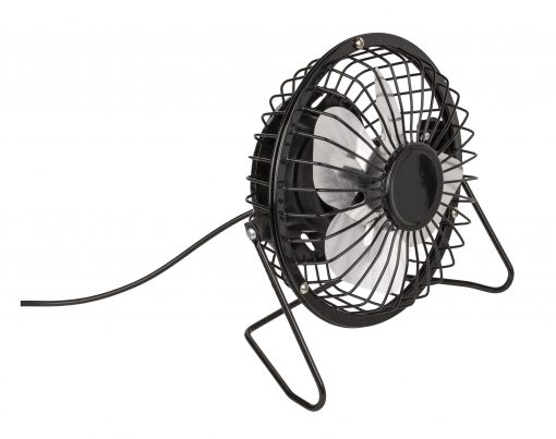 Tisch-Ventilator mit USB-Kabel, schwarz