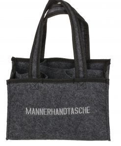 Männerhandtasche mit 6 Fächern aus Filz