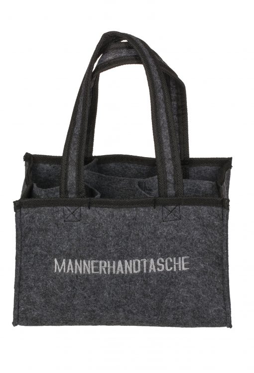 Männerhandtasche mit 6 Fächern aus Filz