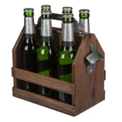 Flaschenhalter mit Flaschenöffner für 6 Flaschen (0,33 L, Longneck)