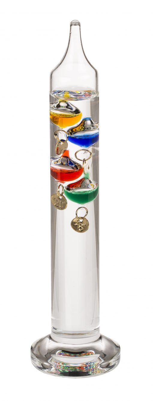 Kleines GALILEO Thermometer aus Glas