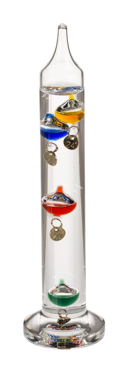 Kleines GALILEO Thermometer aus Glas