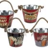 Bier-Eimer aus Metall mit Flaschenöffner