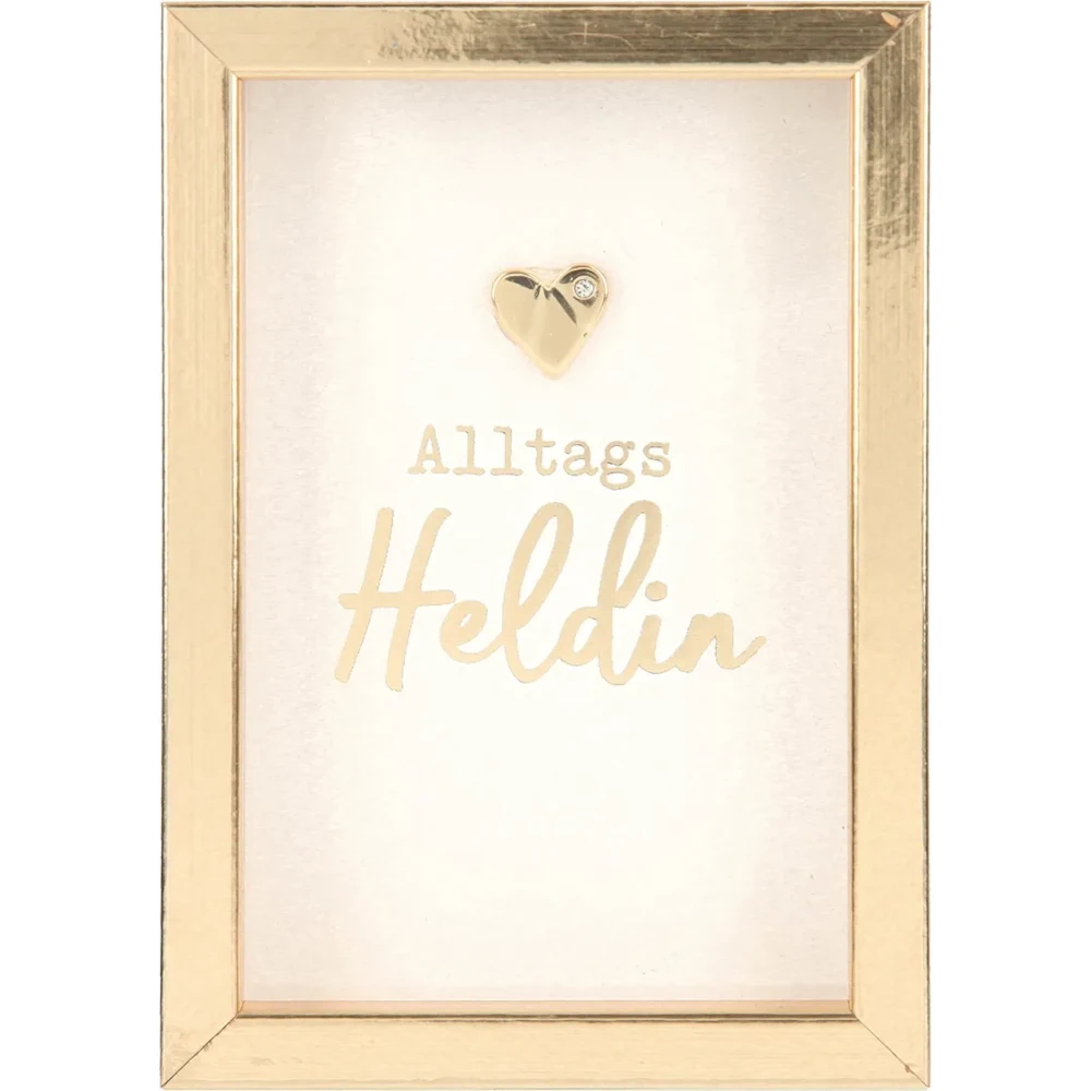 Mini-Bilderrahmen mit Schriftzug "Alltags-Heldin"
