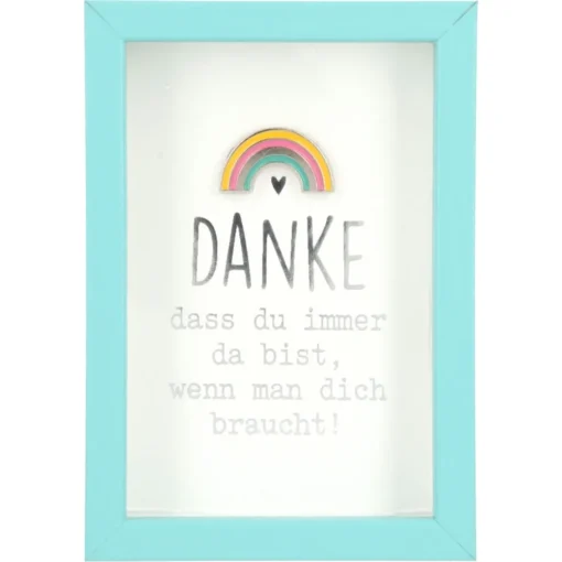 Mini-Bilderrahmen mit Schriftzug "Danke"