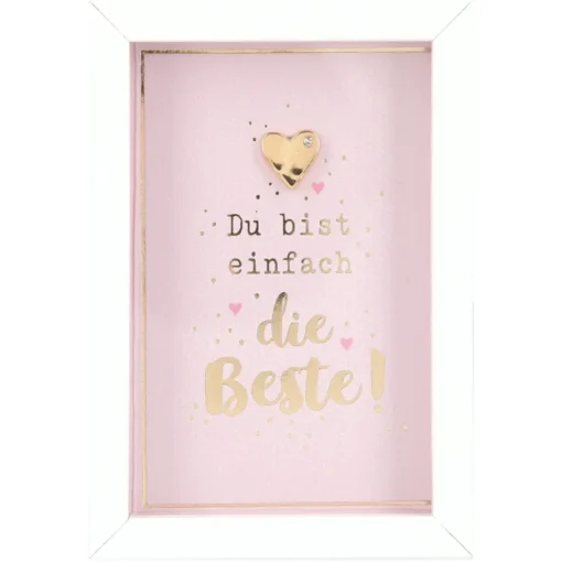 Mini-Bilderrahmen mit Schriftzug "Die Beste"