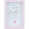 Mini-Bilderrahmen mit Schriftzug "Das Beste"