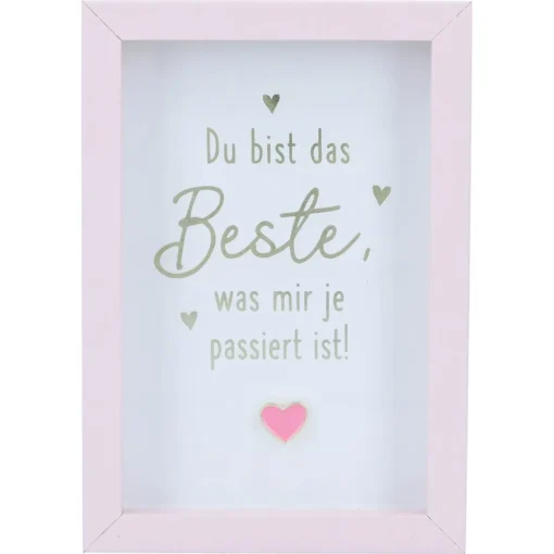 Mini-Bilderrahmen mit Schriftzug "Das Beste"