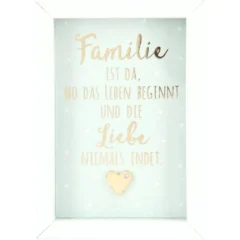 Mini-Bilderrahmen mit Schriftzug "Familie ist..."