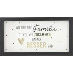 Mini-Bilderrahmen mit Schriftzug "Wir sind eine Familie"