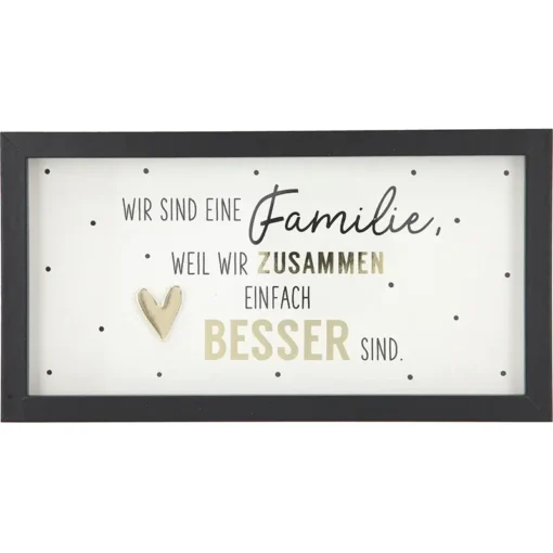 Mini-Bilderrahmen mit Schriftzug "Wir sind eine Familie"