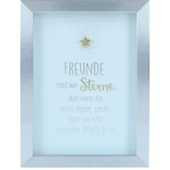 Mini-Bilderrahmen "Freunde sind wie Sterne" Silber